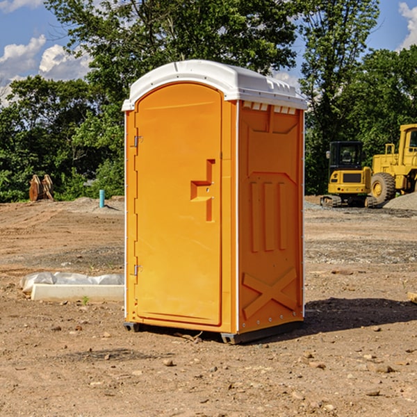 how often are the porta potties cleaned and serviced during a rental period in Camdenton